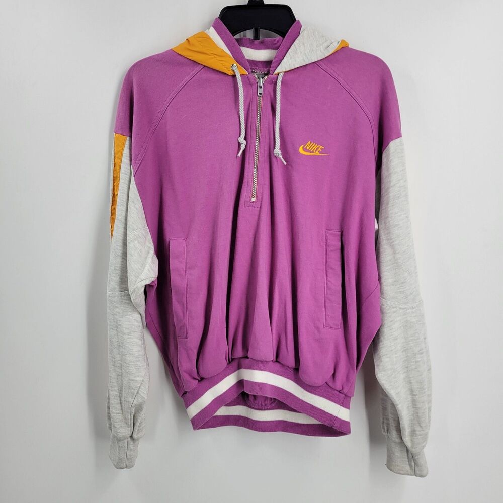 NIKE Vintage Tracksuit Jacket & Pants Retro 90s Purple Training Polyester Medium